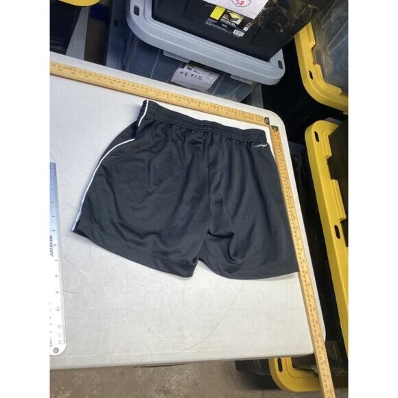 Reebok Women's Play Dry Training Shorts Black White Striped Elastic Waist Small - Picture 4 of 4